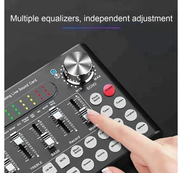 Alt view image 5 of 5 - Sound Card Voice Converter, o DJ Mixer, Live Broadcast, Broadcast Recording Multi-Sound Effect o Box