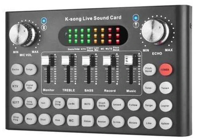 Main image of Sound Card Voice Converter, o DJ Mixer, Live Broadcast, Broadcast Recording Multi-Sound Effect o Box