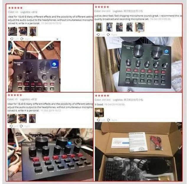 Alt view image 5 of 5 - 800 Studio Microphone Kits With Filter V8 Sound Card Condenser Microphone Bundle Record Ktv Karaoke Smartphone Microphone