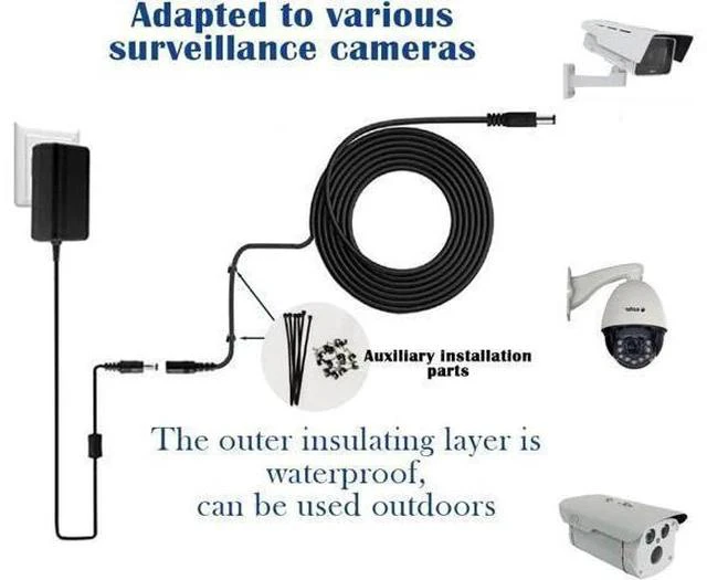 Alt view image 5 of 7 - 4PCS 33FT(10m) 12V DC Power Extension Cable with Power Jack Adapter Connectors(2 x Male + 2 x Female) 5.5mm x 2.1mm DC Power Adapter Extension Cord and Cable Wire Ends Plug HE030-4