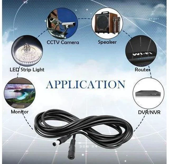 Alt view image 6 of 7 - 4PCS 33FT(10m) 12V DC Power Extension Cable with Power Jack Adapter Connectors(2 x Male + 2 x Female) 5.5mm x 2.1mm DC Power Adapter Extension Cord and Cable Wire Ends Plug HE030-4