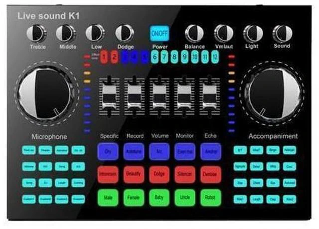 Main image of Reduction Karaoke Singing Mixer Board Computer Phone HIFI Audio Multiple Effects Universal Live Sound Card Voice Changer