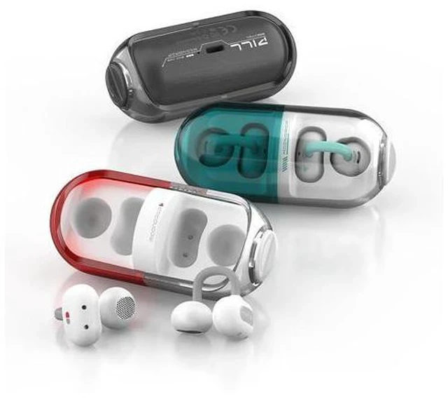 Alt view image 5 of 7 - Pill Open Ear Headphones Bluetooth 6.0 OWS Hanging Earphones IPX4 Open Ear Clip Wireless Earbuds Built-in AI ENC MD-0WS-003 (Green)