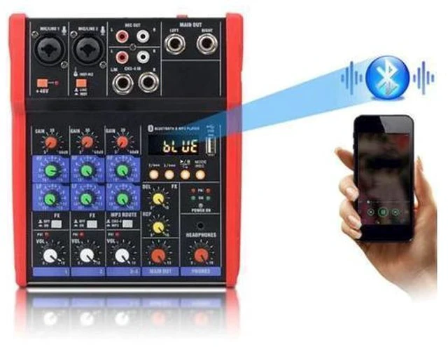 Alt view image 2 of 5 - Sound Card Bluetooth Stage Home KTV USB 5V Mini Mixer Music Portable DJ Console Studio Live Performance