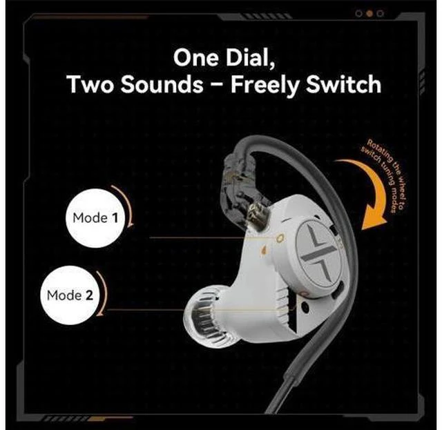 Alt view image 6 of 6 - ooopusX Op.24 2DD+4BA Hybird in-Ear Headphones Op24 HiFi Earphone Wired Monitors Earbuds with One Dial (Type C with mic)