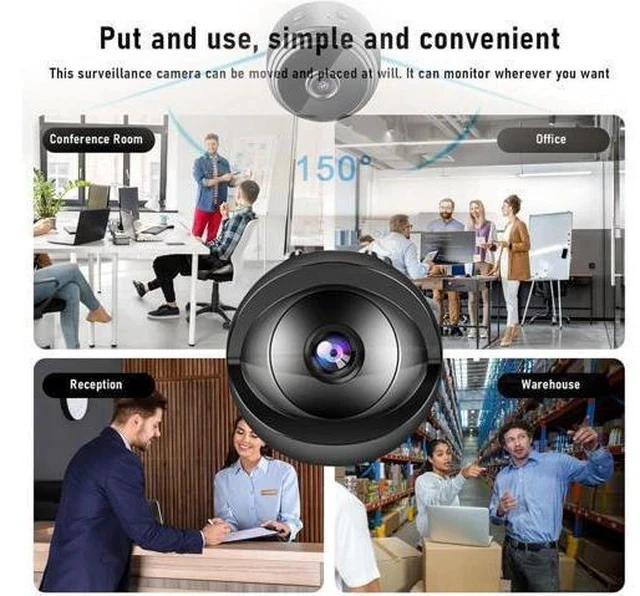 Alt view image 5 of 7 - Vista Focus Magnetic Mini Security Camera, 2024 New Vistafocus Security Camera 360, Mini Camera Wireless WiFi, Mini 1080p HD Wireless Magnetic Security Camera (4pcs)
