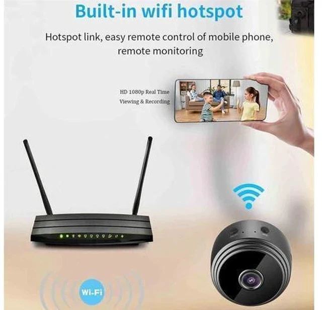 Alt view image 3 of 7 - Vista Focus Magnetic Mini Security Camera, 2024 New Vistafocus Security Camera 360, Mini Camera Wireless WiFi, Mini 1080p HD Wireless Magnetic Security Camera (4pcs)