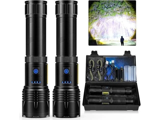 Alt view image 7 of 7 - Rechargeable Flashlights High Lumens, 990,000 Lumens Bright Led Flashlight with 7 Modes, Powerful Flash Light for Home Camping Hiking Outdoor