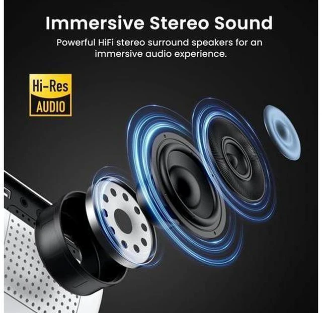 Alt view image 3 of 7 - Native 1080P Bluetooth Mini Projector, Full HD Portable Outdoor Movie Projector with Built-in Speaker, Compatible with Smartphone, HDMI, USB, AV, Fire Stick, PS5 for Home, Bedroom, Outdoor Use