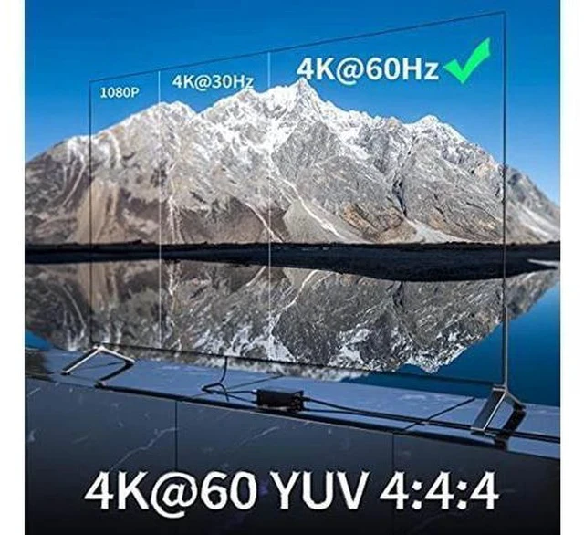 Alt view image 3 of 6 - PWAY 4K HDMI Extender, Ultra HD 4K@60Hz over Cat5e/6 Up to 200ft/60m, Extended Audio and Video, Supports Loop Out, IR, HDCP 2.2/1.4 YUV 444