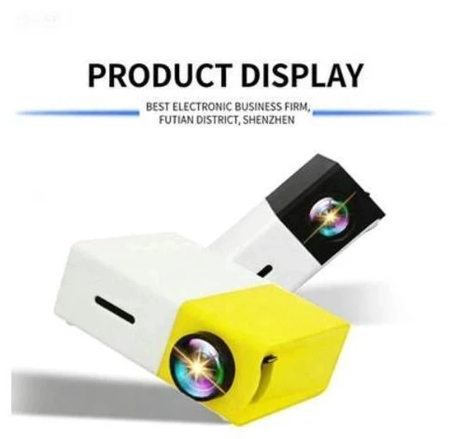 Alt view image 4 of 7 - New YG300 projector - Home-use LED mini micro entertainment portable 1080p high-definition projector Black and White