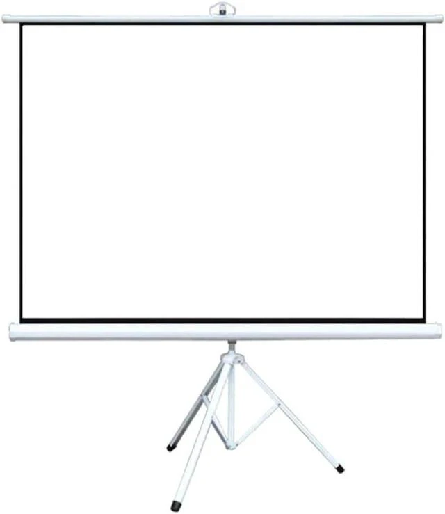 Main image of Projector Screen,Home Mobile Portable Projector Screen, Simple Floor-to-Ceiling Manual Pull-Down Screen Without Perforation Screen with Bracket
