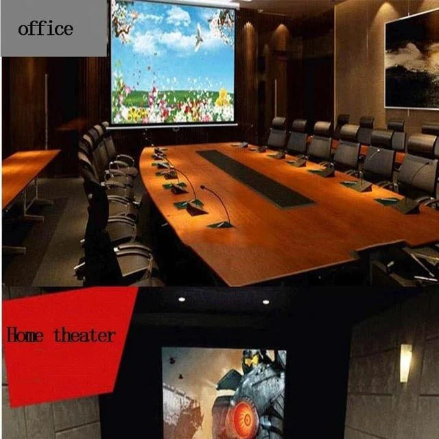Alt view image 7 of 7 - 60in 72in Manual Projector Screen with Auto Lock Retractable Projector Curtain Ceiling Wall Mount Projection Screen 4K HD Portable Screen(60inch(4:3))