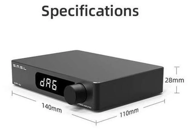 Main image of DA-6 Power Amplifier Mini High Resolution DA6 Amp 70W*2 with Remote Control(Silver)