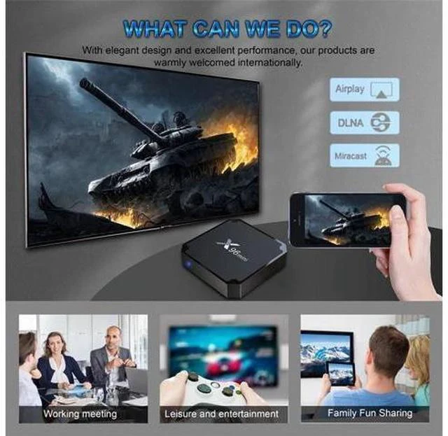 Alt view image 3 of 6 - Hetai Tech X96 Mini 4K HDR Smart TV Box - High Definition Network Media Player with HEVC and H.265 Support International Version No Warranty