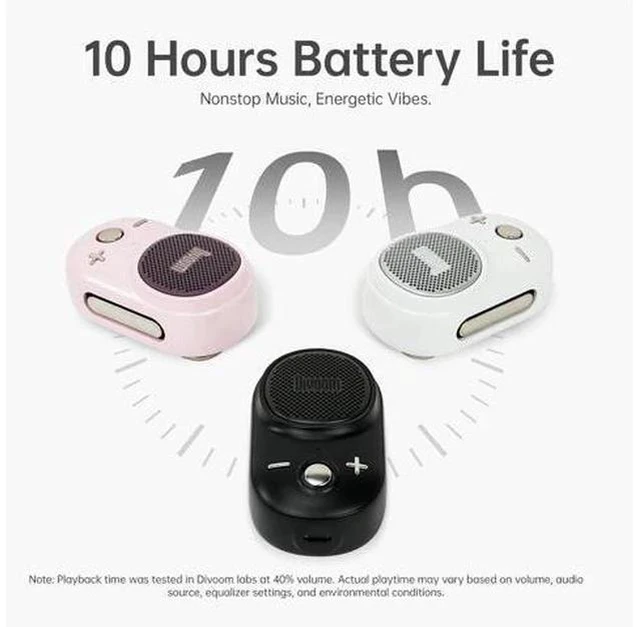 Alt view image 7 of 7 - Divoom Itour-S Portable Mini Wearable Bluetooth Speaker, Big Audio and Punchy Bass,Clip-On Design, IP67 Waterproof and Dustproof,10 Hours Playtime,Speaker for Home Travel Office and Outdoors (Black)