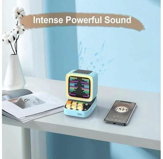 Alt view image 5 of 7 - Divoom Ditoo Retro Pixel Art Game Bluetooth Speaker with 16X16 LED App Controlled Front Screen (Blue) \u2026