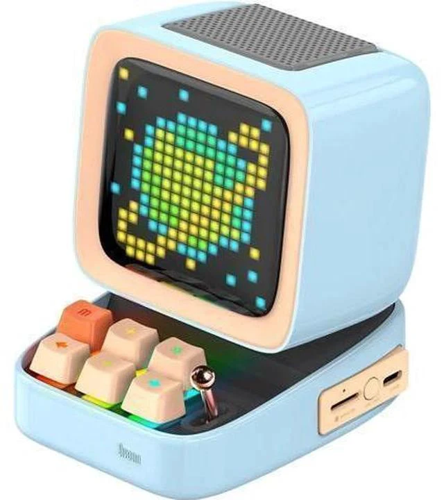 Alt view image 4 of 7 - Divoom Ditoo Retro Pixel Art Game Bluetooth Speaker with 16X16 LED App Controlled Front Screen (Blue) \u2026