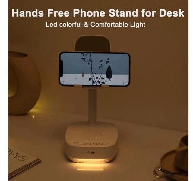 Alt view image 4 of 7 - OLES Gifts for Men Dad, Cell Phone Stand with Wireless Speaker, Birthday Gifts for Men, Gifts Him, Phone Holder for iPhone/Android/Tablet, Unique Gifts for Dad Him Mom, Women Gifts