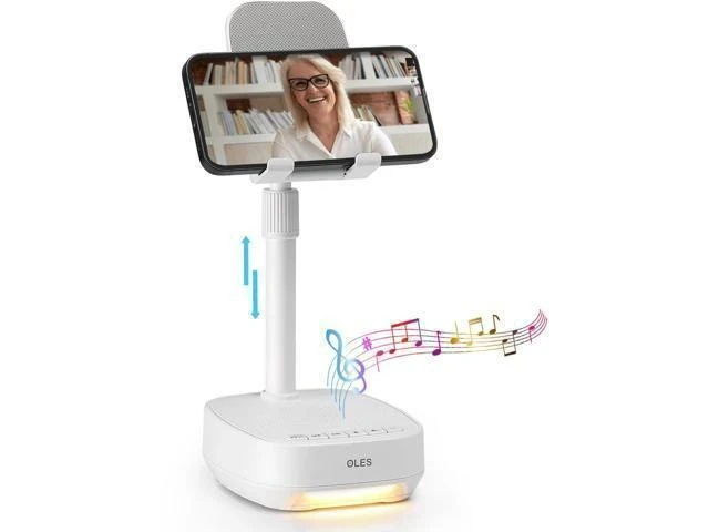 Alt view image 6 of 7 - OLES Gifts for Men Dad, Cell Phone Stand with Wireless Speaker, Birthday Gifts for Men, Gifts Him, Phone Holder for iPhone/Android/Tablet, Unique Gifts for Dad Him Mom, Women Gifts