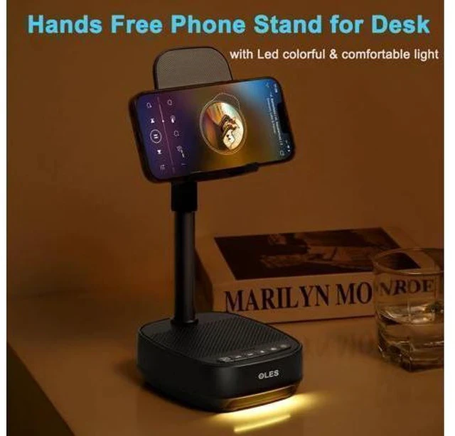 Alt view image 5 of 7 - OLES Gifts for Men Him, Cell Phone Stand with Wireless Speaker(7-11Height), Birthday Gifts for Men, Gifts Him, Phone Holder for iPhone/Android/Tablet, Unique Gifts for Dad Him Mom, Women Gifts