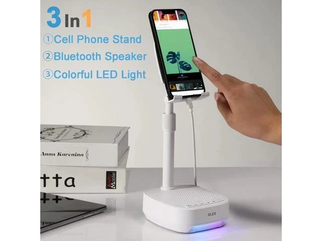 Alt view image 7 of 7 - OLES Gifts for Men Dad, Cell Phone Stand with Wireless Speaker, Birthday Gifts for Men, Gifts Him, Phone Holder for iPhone/Android/Tablet, Unique Gifts for Dad Him Mom, Women Gifts