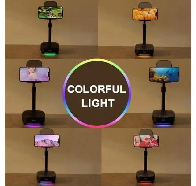 Alt view image 6 of 7 - OLES Gifts for Men Him, Cell Phone Stand with Wireless Speaker(7-11Height), Birthday Gifts for Men, Gifts Him, Phone Holder for iPhone/Android/Tablet, Unique Gifts for Dad Him Mom, Women Gifts