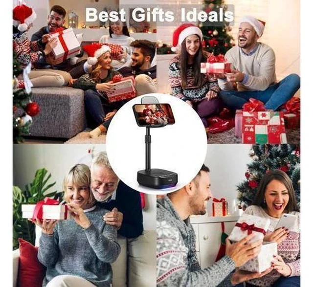 Alt view image 4 of 7 - OLES Gifts for Men Him, Cell Phone Stand with Wireless Speaker(7-11Height), Birthday Gifts for Men, Gifts Him, Phone Holder for iPhone/Android/Tablet, Unique Gifts for Dad Him Mom, Women Gifts