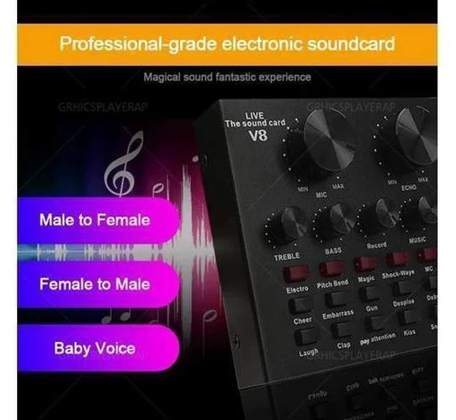 Alt view image 3 of 7 - Bluetooth Webcast Sound Card Practical Headset Microphone KTV Live Streamer Portable Audio Cards