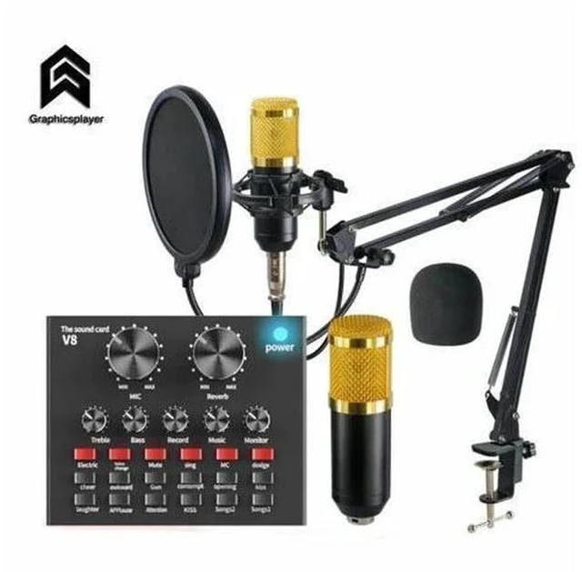 Main image of Bluetooth Webcast Sound Card Practical Headset Microphone KTV Live Streamer Portable Audio Cards