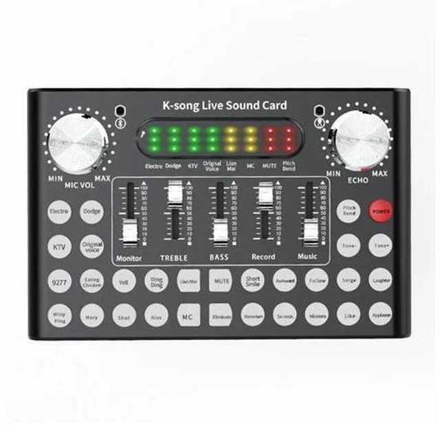 Alt view image 6 of 7 - Bluetooth Webcast Sound Card Practical Headset Microphone KTV Live Streamer Portable Audio Cards