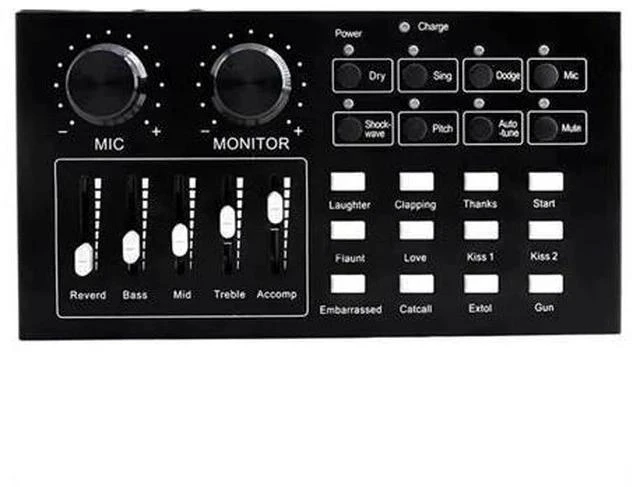Alt view image 2 of 7 - Audio Card Stereo Sound Professional External Equipment Headphone Volume Control Live Streaming Microphone Speaker