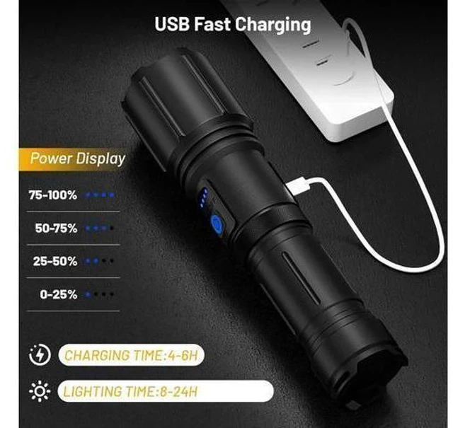 Alt view image 7 of 7 - Rechargeable Flashlights High Lumens 2 Pack 900 000 Lumen Super Bright Flashlight Led Flash Light 7 Modes with COB Work Light IPX6 Waterproof for Outdoor Camping Hiking