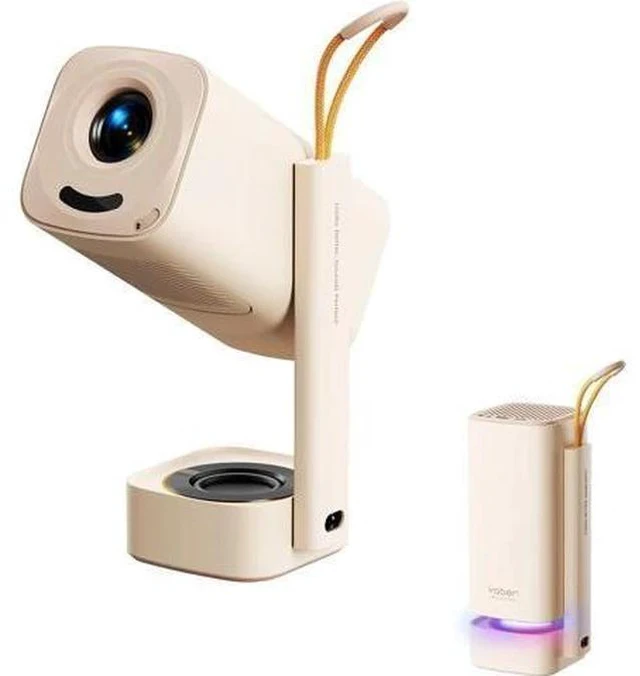 Main image of T1 Pro2 Mini Projector with WiFi and Bluetooth, Dolby Audio & Turbo Sonic Bass, Auto Focus & Keystone, Native 1080 FHD with HDR10, Portable Projector for Outdoor Indoor Use Cream Standard