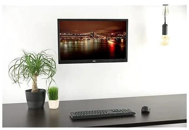 Alt view image 6 of 7 - Black Height Adjustable Pneumatic Arm Single Monitor Wall Mount Full Motion Articulating | fits 17 to 27 inch Screen MOUNTV001A