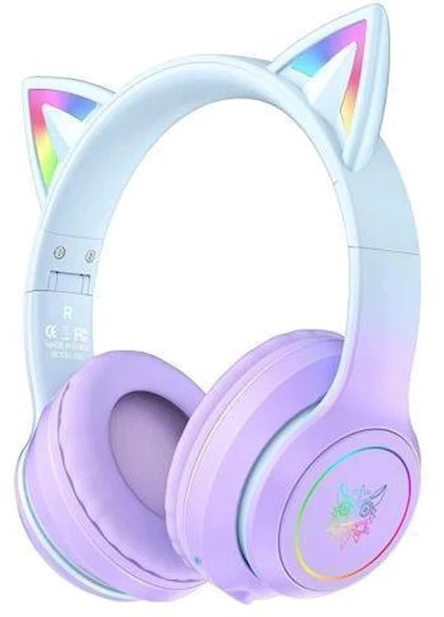 Main image of ONITOON Cat Ear Bluetooth Headphones with Micphone for Kids and Adults, LED Light Up Wireless HI-FI Sound Quality, Over-Ear Headphones with Volume Control for iPhone/iPad/Laptop/PC(55H Pla (FRKIDD3)
