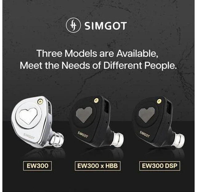 Alt view image 3 of 7 - SIMGOT EW300 1DD+1Planar+1PZT Hybrid Driver in Ear Monitor, Wired Earbuds IEM, Gaming Earbuds with Detachable Nozzles, Silver-Plated OFC IEM Cable for Audiophile Musician (EW300 HBB)