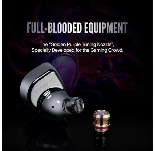 Alt view image 7 of 7 - SIMGOT EW300 1DD+1Planar+1PZT Hybrid Driver in Ear Monitor, Wired Earbuds IEM, Gaming Earbuds with Detachable Nozzles, Silver-Plated OFC IEM Cable for Audiophile Musician (EW300 HBB)