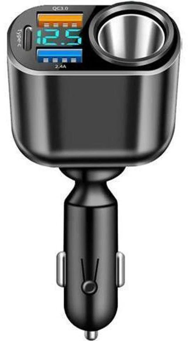 Alt view image 2 of 7 - 4 in 1 USB C Car Charger Multi USB Cigarette Lighter Adapter Socket Splitter with 4 Ports USB Type C PD Fast Car Charger SD Adapter for All Device Charging iOS & Android Cell Phones