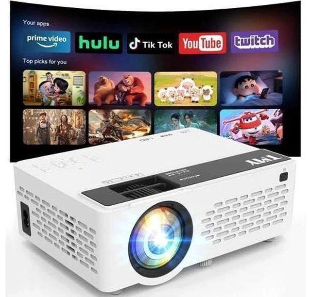 Main image of 1080P Full HD Portable Mini Projector, Upgraded Bluetooth Movie Projector with Screen, Compatible with TV Stick Smartphone/HDMI/USB, Indoor & Outdoor Use built in Apps