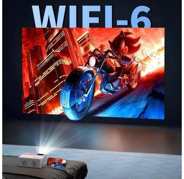 Alt view image 6 of 7 - 1080P Full HD Portable Mini Projector, Upgraded Bluetooth Movie Projector with Screen, Compatible with TV Stick Smartphone/HDMI/USB, Indoor & Outdoor Use built in Apps