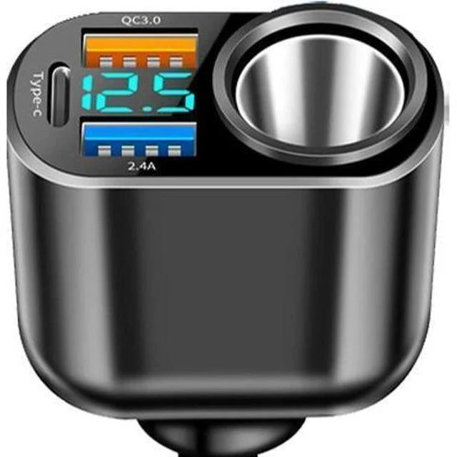 Alt view image 4 of 7 - 4 in 1 USB C Car Charger Multi USB Cigarette Lighter Adapter Socket Splitter with 4 Ports USB Type C PD Fast Car Charger SD Adapter for All Device Charging iOS & Android Cell Phones