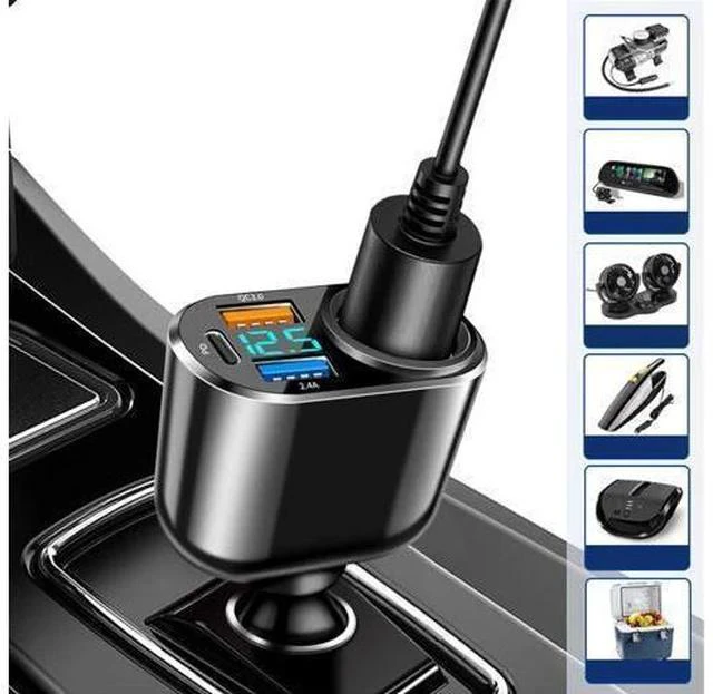 Alt view image 5 of 7 - 4 in 1 USB C Car Charger Multi USB Cigarette Lighter Adapter Socket Splitter with 4 Ports USB Type C PD Fast Car Charger SD Adapter for All Device Charging iOS & Android Cell Phones