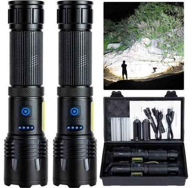 Main image of Rechargeable LED Flashlights High Lumen,990,000 Lumens Super Bright Flashlight,Powerful Flash Light 7 Modes with COB Work Light IPX7 Waterproof for Outdoor Emergency Camping Hiking