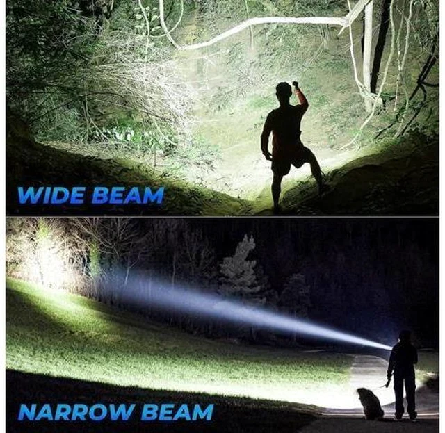 Alt view image 6 of 7 - Rechargeable LED Flashlights High Lumen,990,000 Lumens Super Bright Flashlight,Powerful Flash Light 7 Modes with COB Work Light IPX7 Waterproof for Outdoor Emergency Camping Hiking
