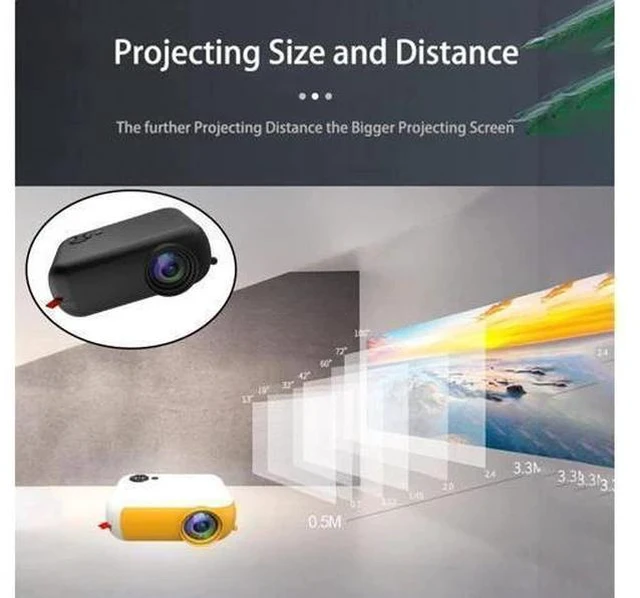 Alt view image 3 of 7 - Mini Projector 1080P Home Theater Cinema Kids Gift Remote Control Black