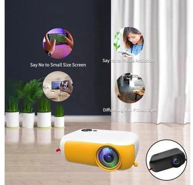 Alt view image 5 of 7 - Mini Projector 1080P Home Theater Cinema Kids Gift Remote Control Black