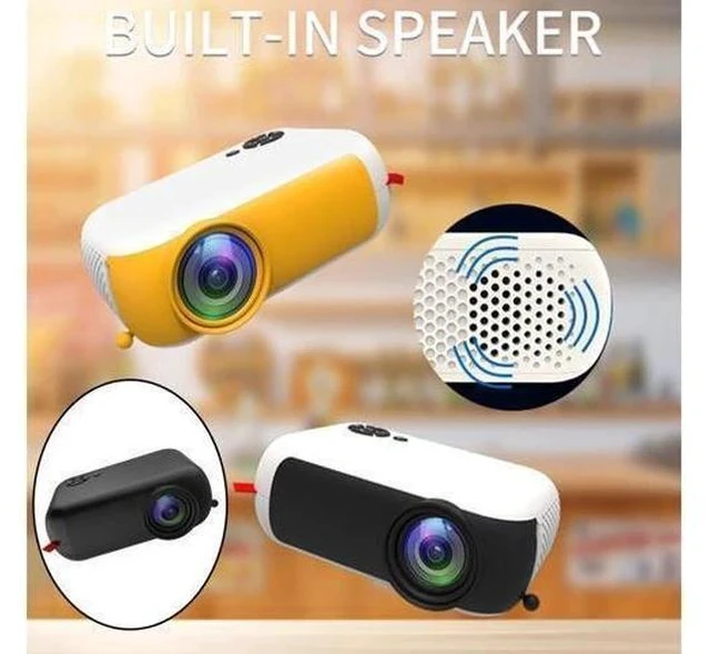 Alt view image 2 of 7 - Mini Projector 1080P Home Theater Cinema Kids Gift Remote Control Black
