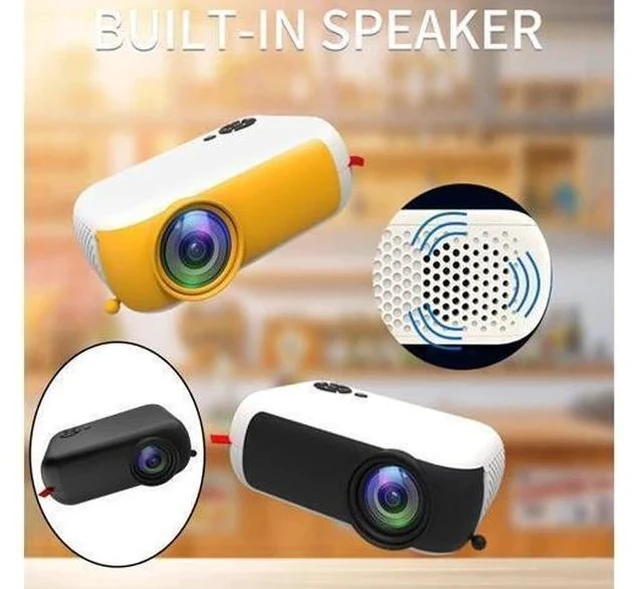 Alt view image 7 of 7 - Mini Projector 1080P Home Theater Cinema Kids Gift Remote Control Black