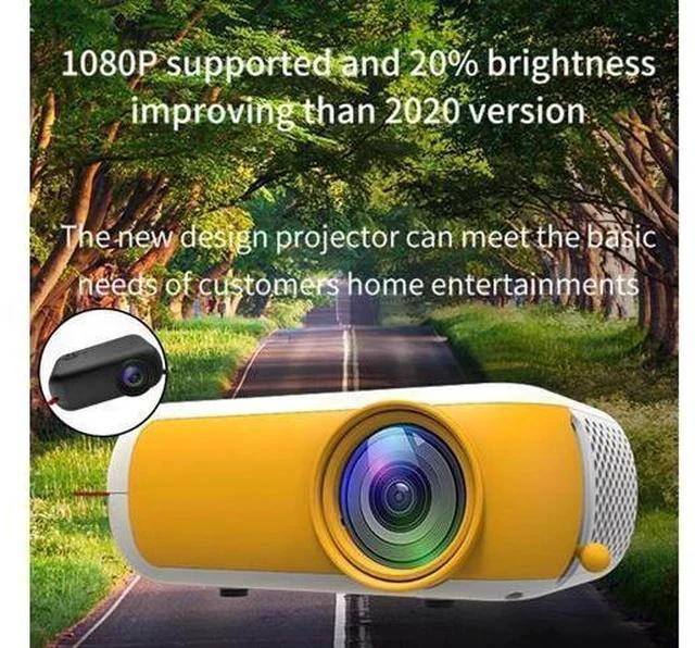 Alt view image 4 of 7 - Mini Projector 1080P Home Theater Cinema Kids Gift Remote Control Black